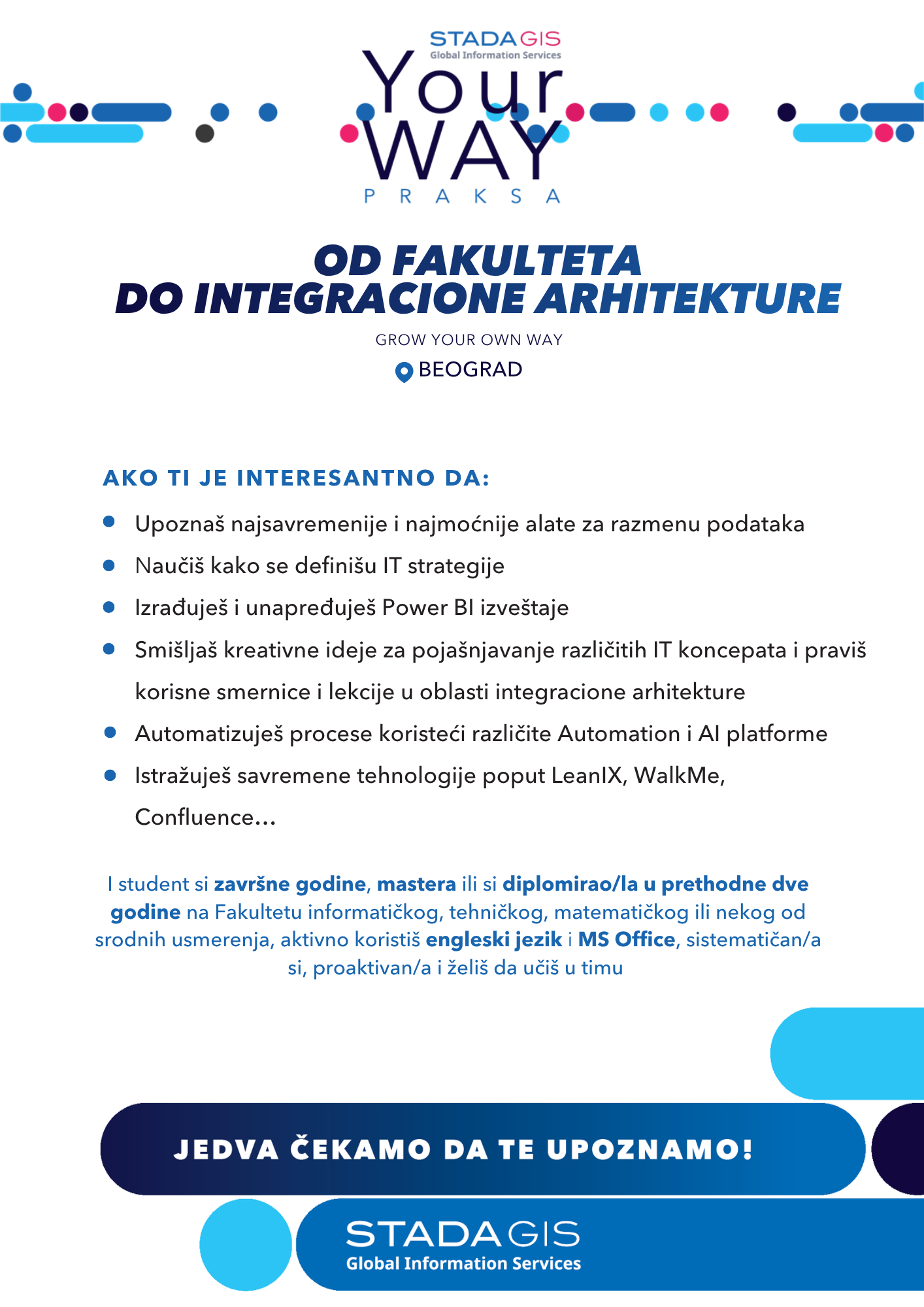 Stada GIS - Karijera - Program prakse - Your way